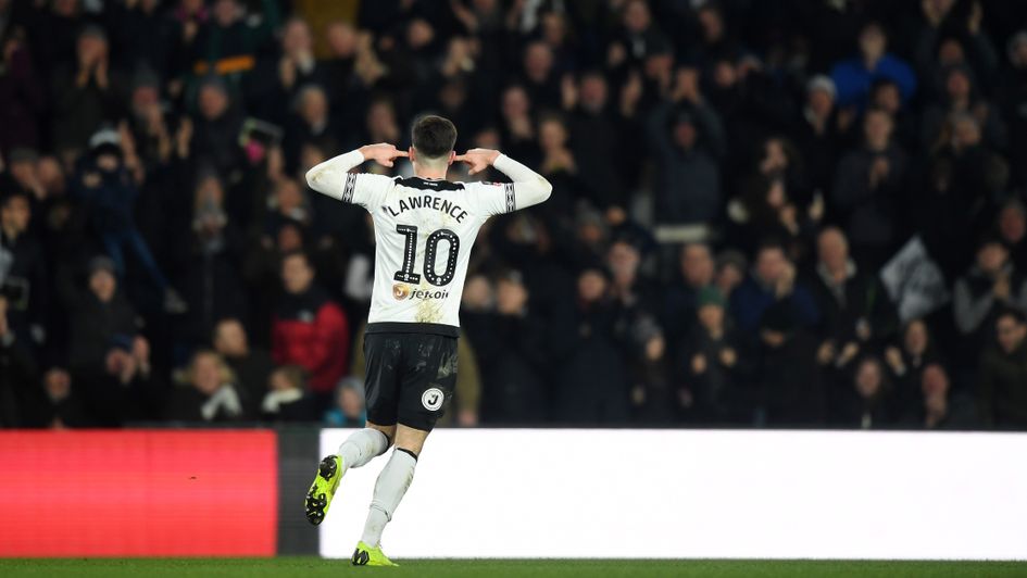 FA Cup celebrations for Derby's Tom Lawrence