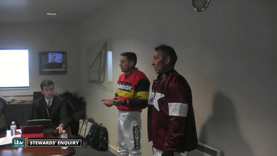 Scroll down to watch footage from the stewards' room