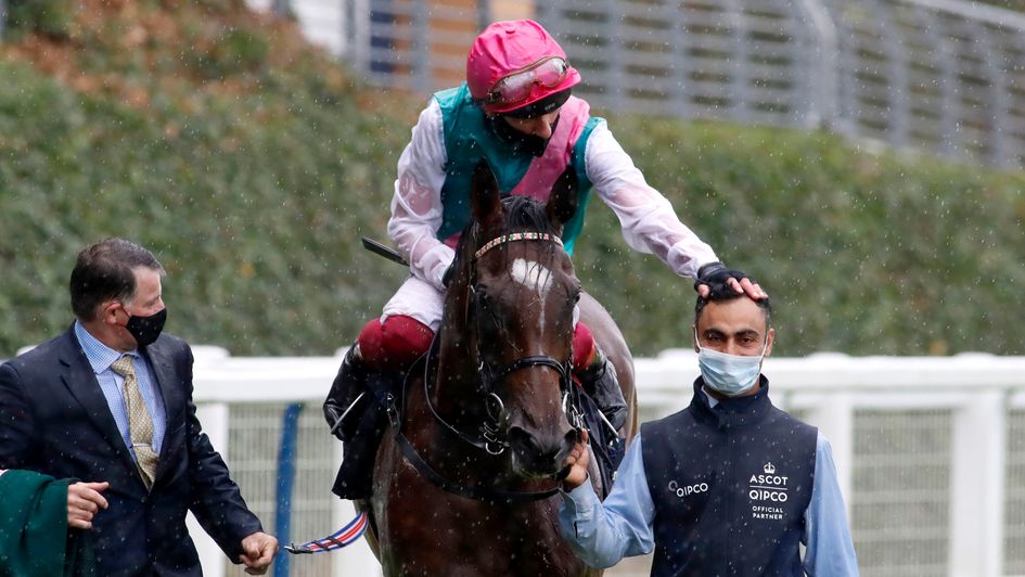 Frankie Dettori and Enable after their third King George success