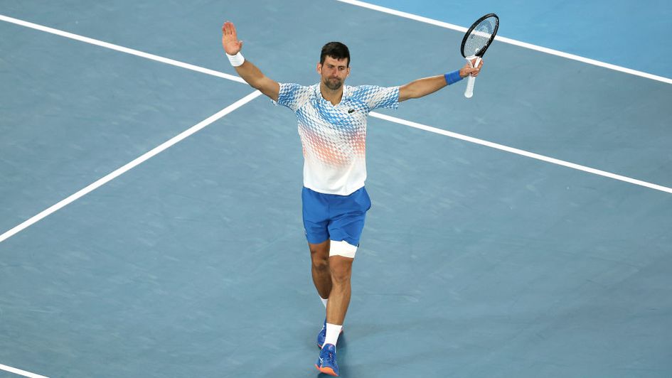 Novak Djokovic into the Australian Open last four