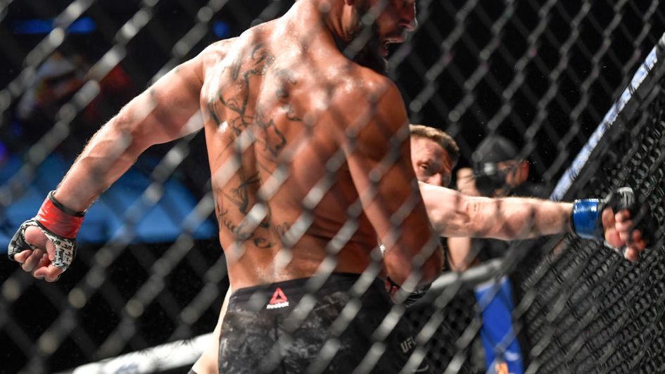 Calvin Kattar (throwing punch) features in our latest UFC preview