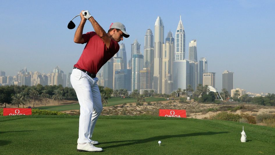 Nino Bertasio tees off in Dubai