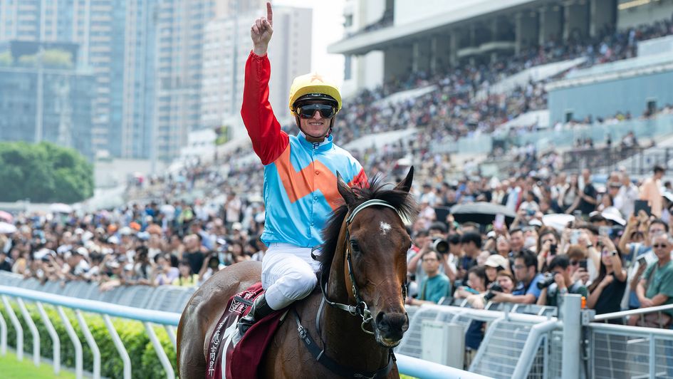 Zac Purton all smiles on Ka Ying Rising