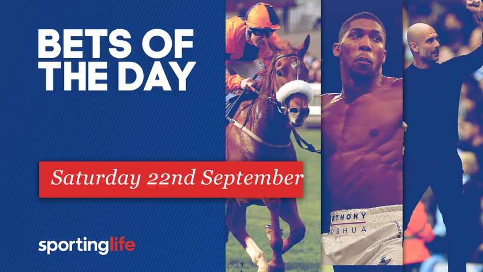 All of Saturday September 22's best bets of the day in one place