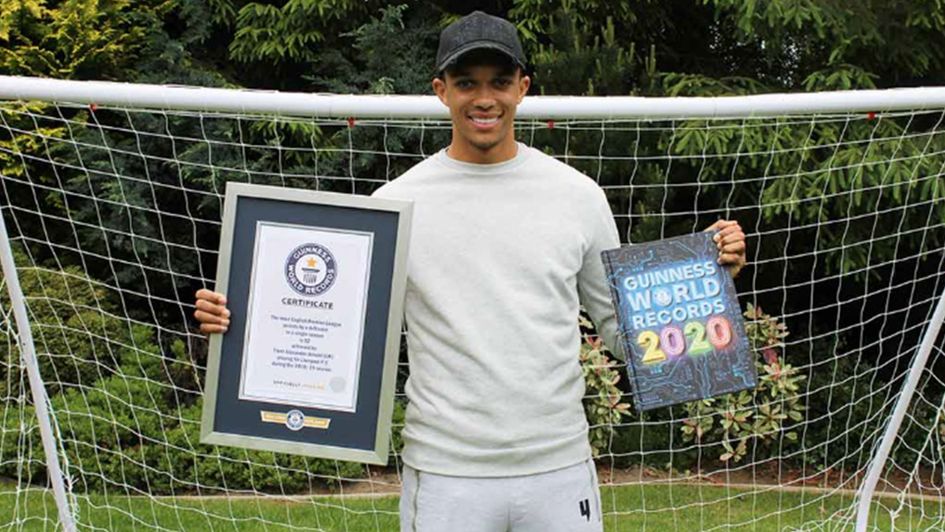 Liverpool's Trent Alexander-Arnold has entered the Guinness World Records for most Premier League assists