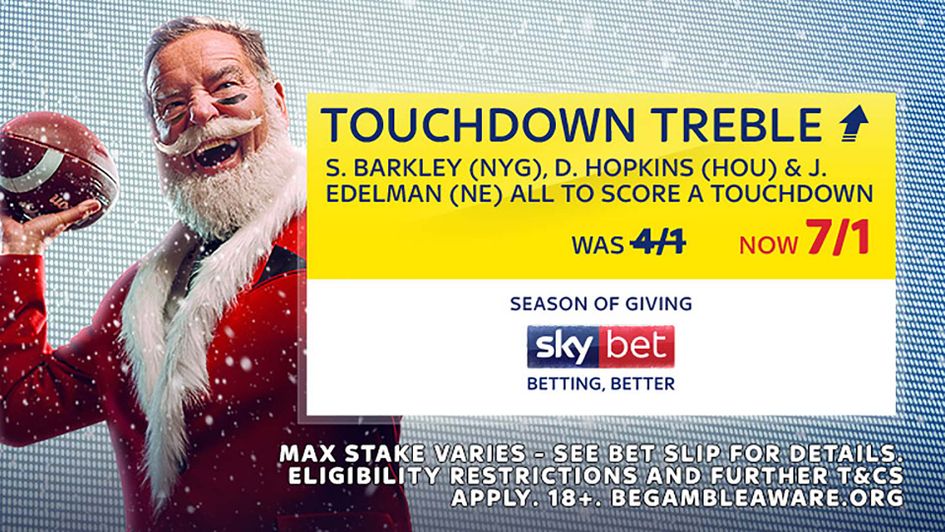 The Sky Bet touchdown treble for Sunday's NFL games