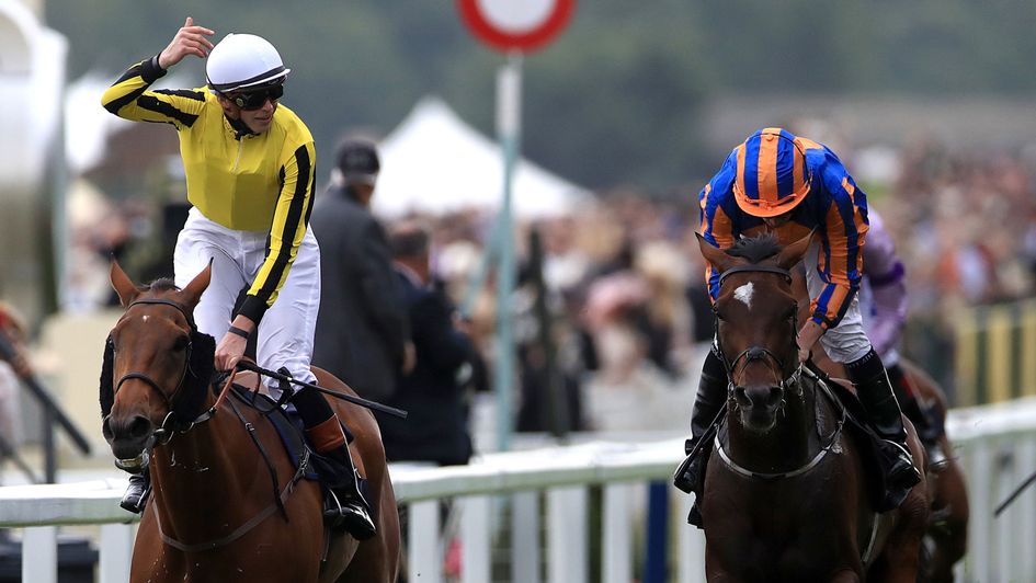 James Doyle celebrates as Big Orange wins the Gold Cup from Order Of St George