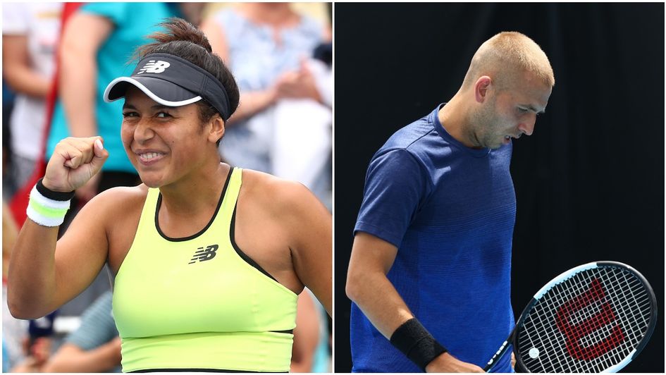 Heather Watson is through to the Australian Open third round, but Dan Evans is out