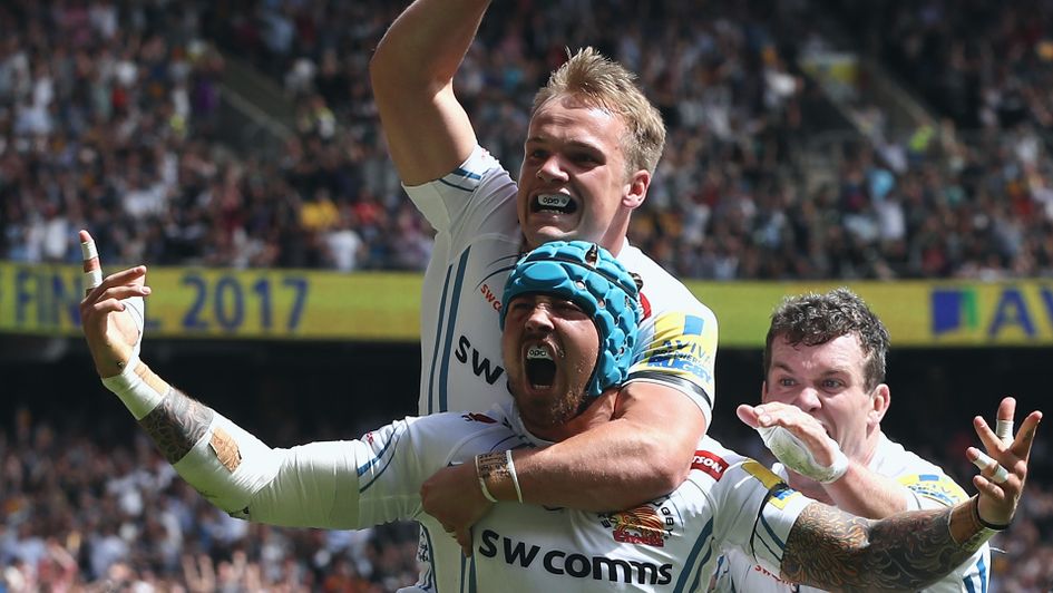 Jack Nowell scores the first try