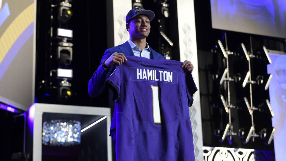 Baltimore Ravens number 14 overall pick - Kyle Hamilton