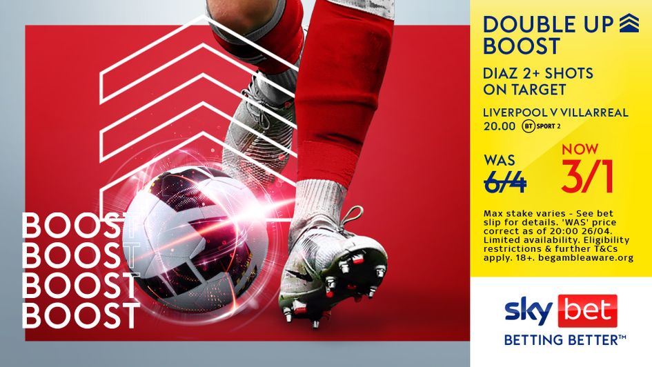 Sky Bet offer LIV v VIL > http://m.skybet.com/go/event/29400430/bet?sels=1038321013&aff=688&dcmp=SL_ED_FOOTBALL_SLIP_SBboostLIVvVILdiaz_2704