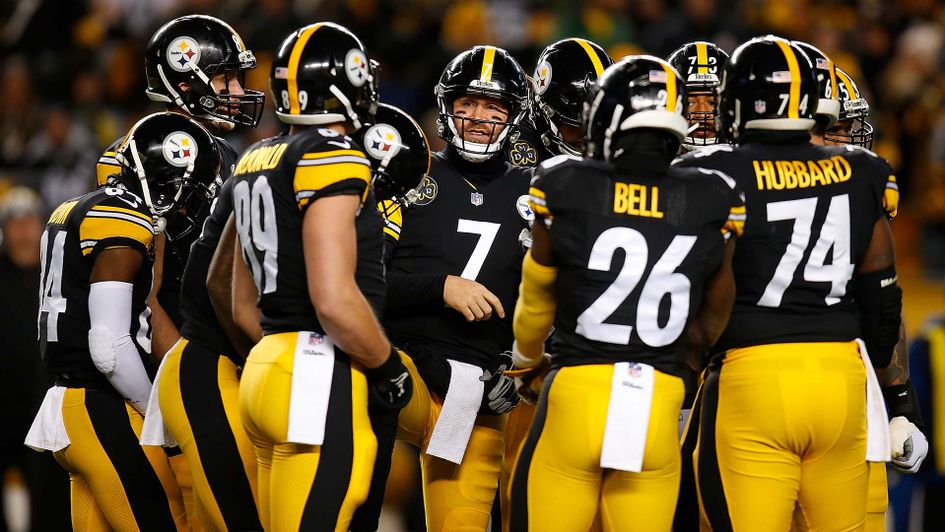 The Pittsburgh Steelers in action with QB Ben Roethlisberger