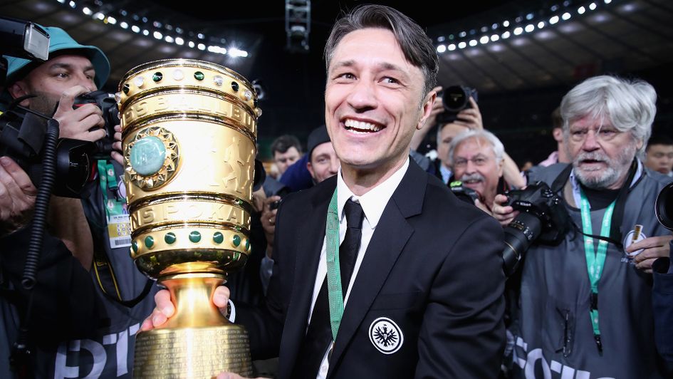 Niko Kovac celebrates Eintracht Frankfurt's DFB-Pokal triumph