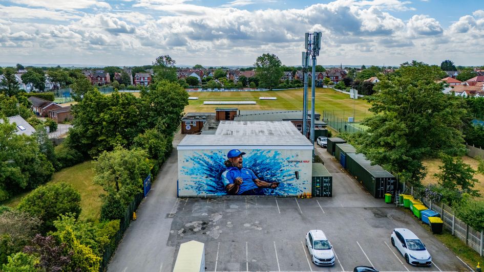 A mural by artist Paul Curtis on the side of the Southport and Ainsdale Sports Club in Birkdale
