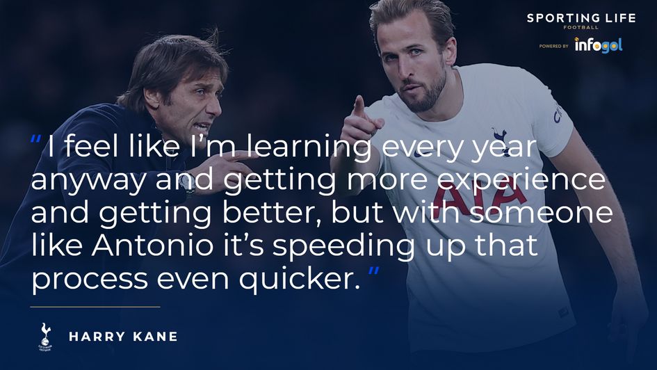 Harry Kane quote on Antonio Conte