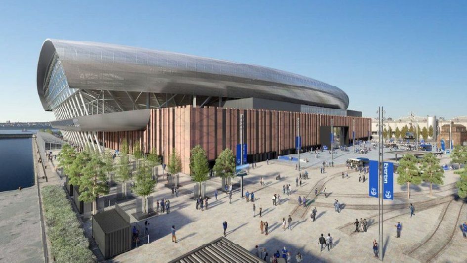 Everton's proposed new stadium at Bramley-Moore Dock - they hope to move in by 2024