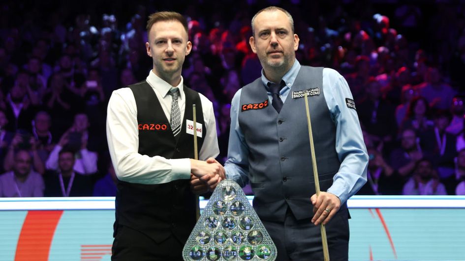Judd Trump and Mark Williams before the Masters final
