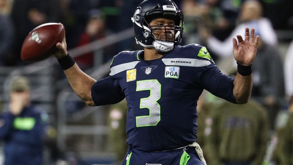 Russell Wilson in action against the Packers
