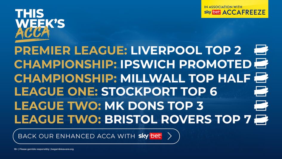 CLICK HERE to back our 100/1 six-fold!
