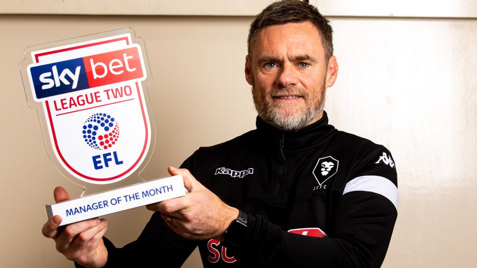 Graham Alexander: Salford boss receives his Sky Bet League Two Manager of the Month award for October