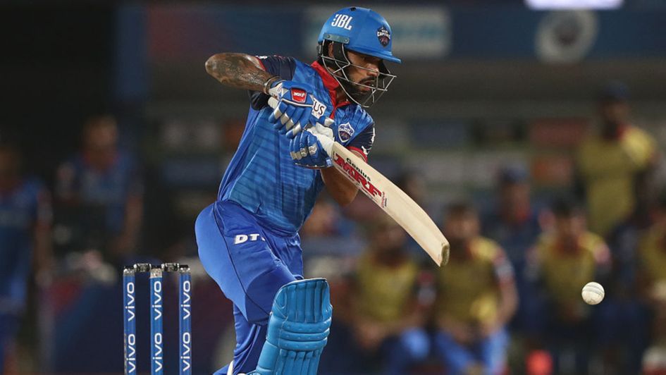 Shikhar Dhawan in action for Delhi Capitals