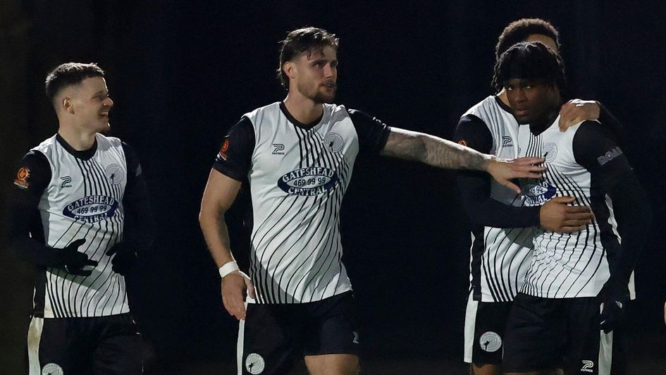 Gateshead celebrate a goal