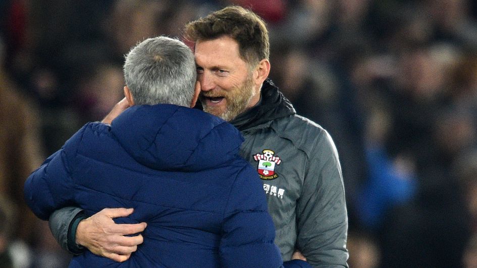 Jose Mourinho and Ralph Hasenhuttl (right): Both disappointed to add another fixture to their busy schedule