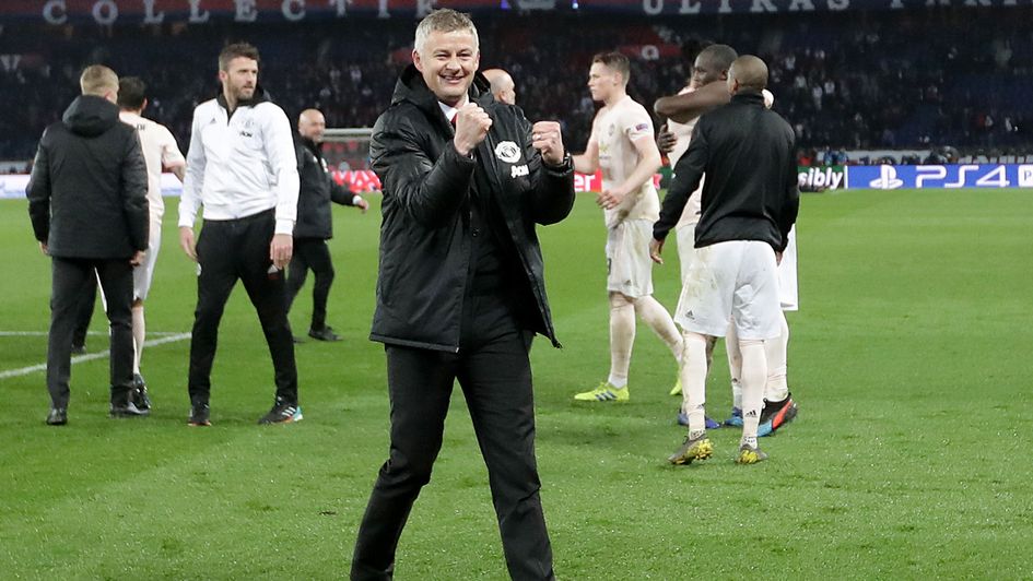 A jubilant Ole Gunnar Solskjaer in Paris
