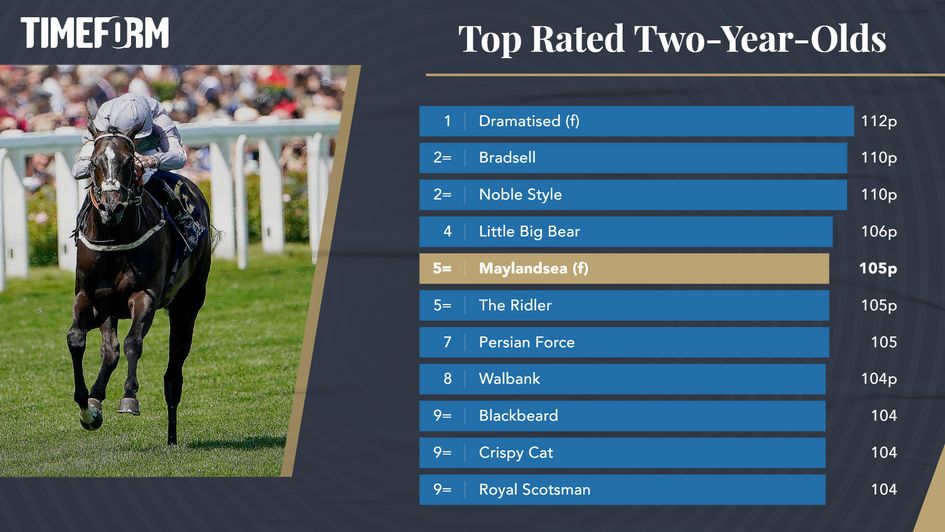 Maylandsea is rated highly by Timeform