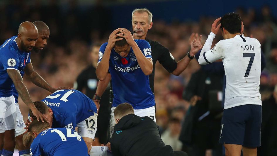 Everton 1-1 Tottenham highlights report: Dele Alli scores & Heung-min sent off as suffers horror injury