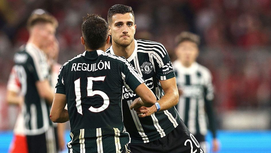 Manchester United's Sergio Reguilon and Diogo Dalot