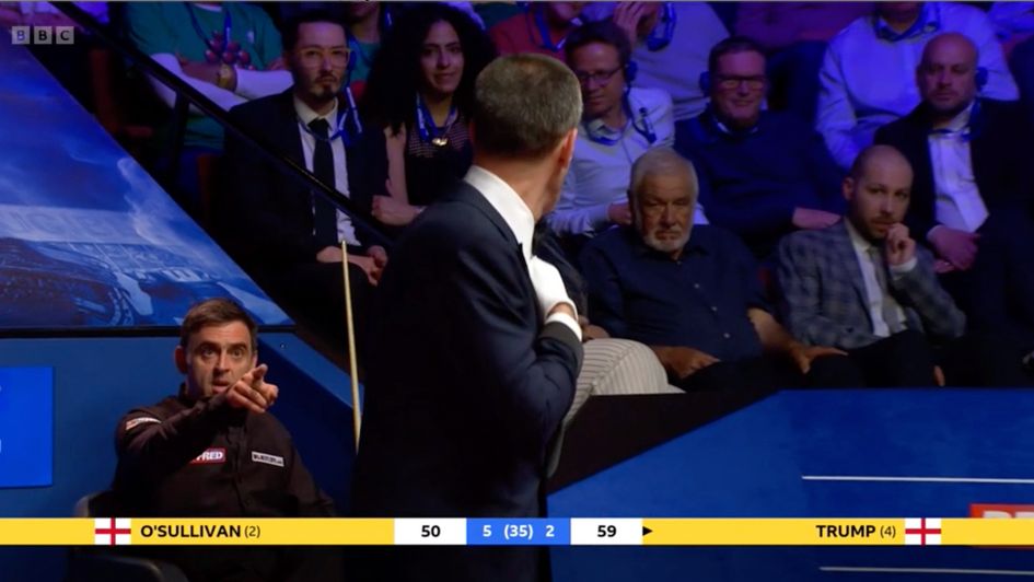Scroll down to watch both arguments with O'Sullivan and the referee