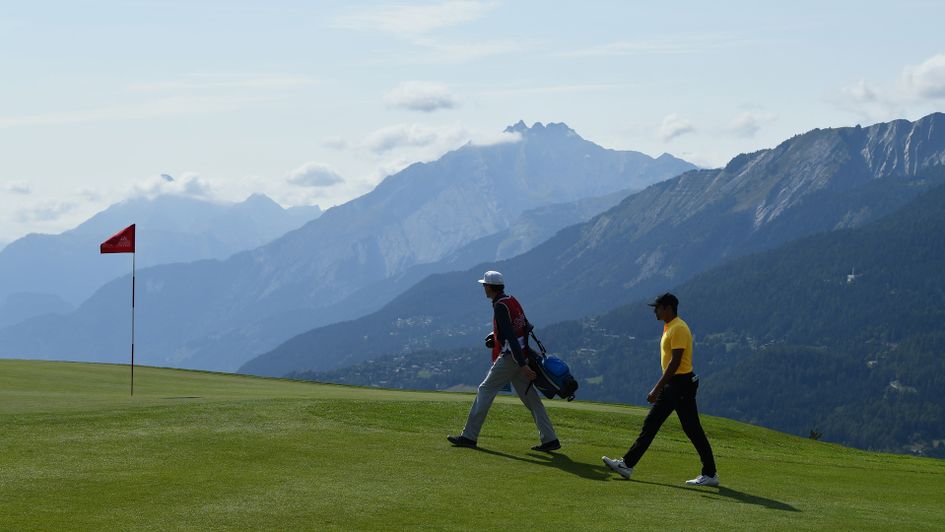 The seventh hole at Crans
