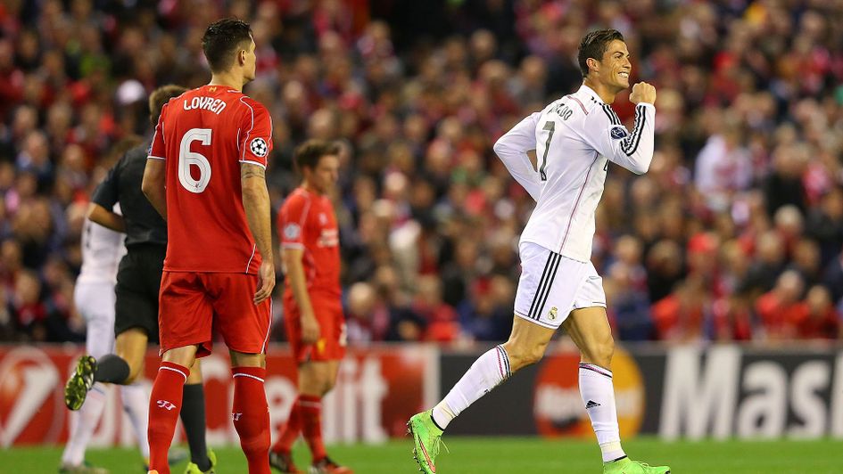Liverpool v Real Madrid in the Champions League at Anfield