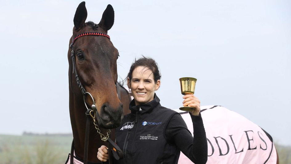 Rachael Blackmore with Gold Cup winner A Plus Tard