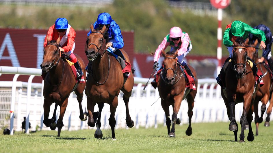 Wild Illusion wins the Group One Nassau Stakes at Glorious Goodwood