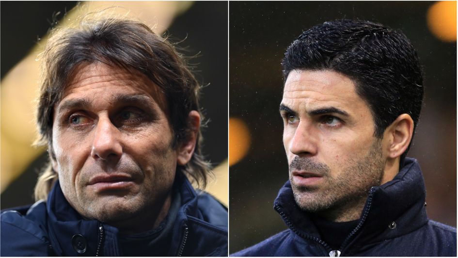 Antonio Conte and Mikel Arteta meet on Sunday