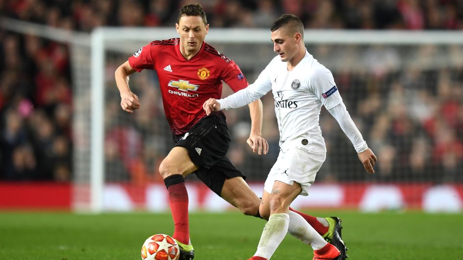 Nemanja Matic (left): The Manchester United midfielder pictured in action against PSG