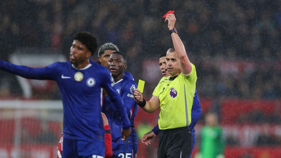 Peter Bankes has a habit of flashing red cards in Chelsea games
