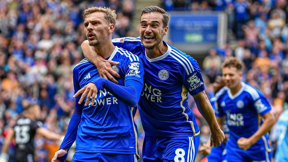 Kiernan Dewsbury-Hall celebrates after scoring the winner