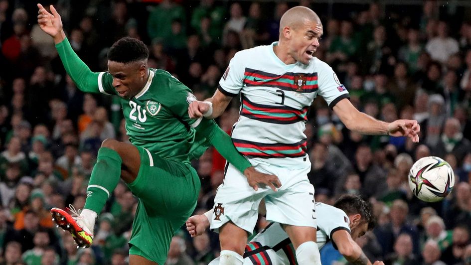 Portugal's Pepe was sent off late in the 0-0 draw with Republic of Ireland