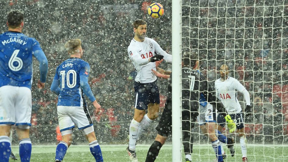 Fernando Llorente completes his hat-trick for Tottenham against Rochdale