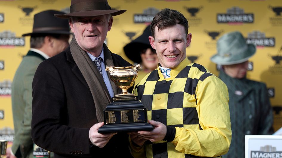 Willie Mullins and Paul Townend celebrate more Gld Cup glory
