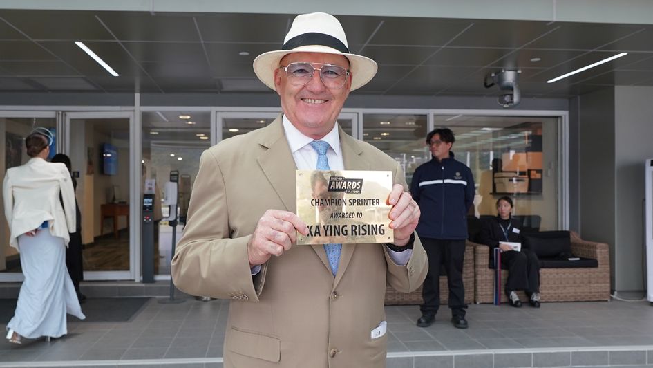 David Hayes with the Sprinter Of The Year award