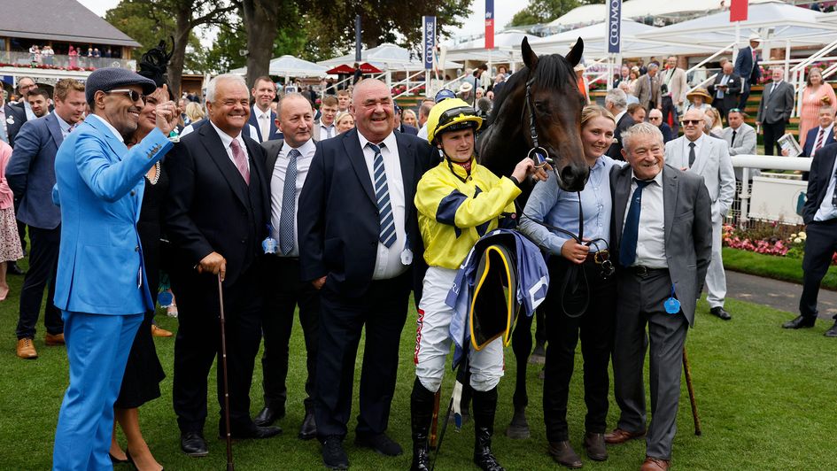 Lifeplan pictured with winning connections after the Gimcrack at York