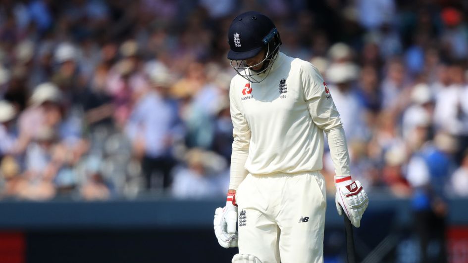 Joe Root walks off with his side staring at defeat
