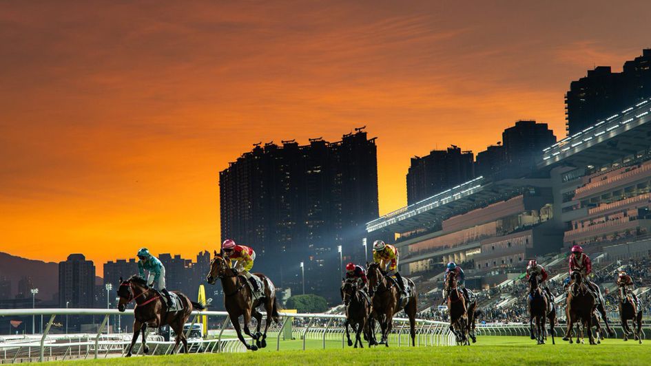 Twilight action at Sha Tin