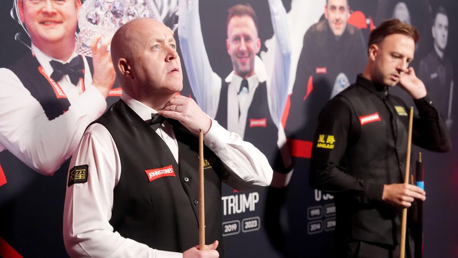 John Higgins and Judd Trump at the Masters