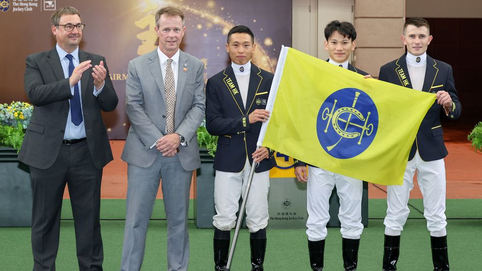 Luke Ferraris (right) will join Vincent Ho and Jerry Chau on HK’s Shergar Cup team