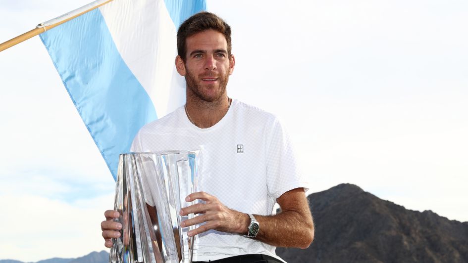 Juan Martin del Potro celebrates with the trophy